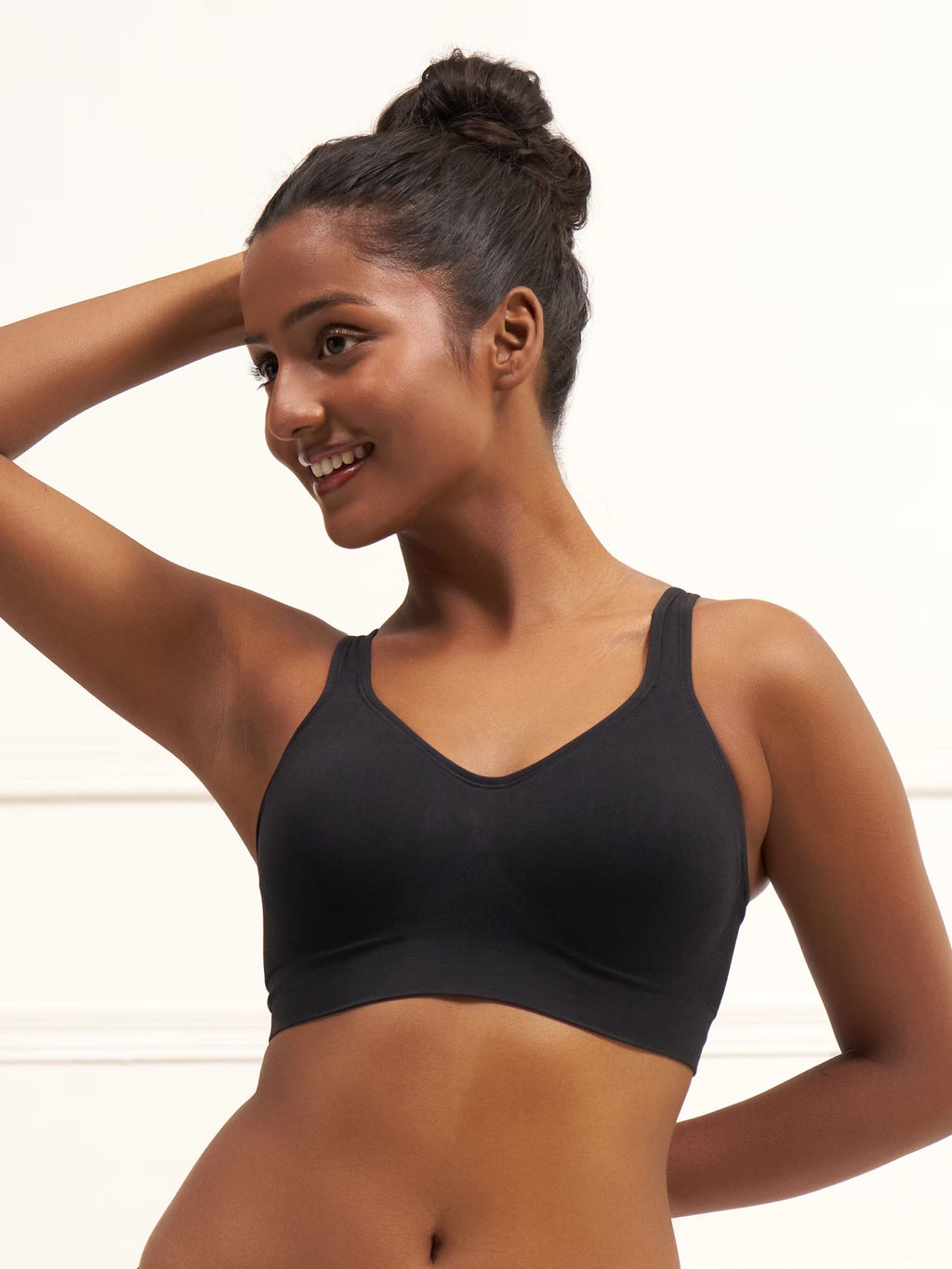 Padded All Day Bra - Lightly Padded Wireless T Shirt Bra with Full Coverage