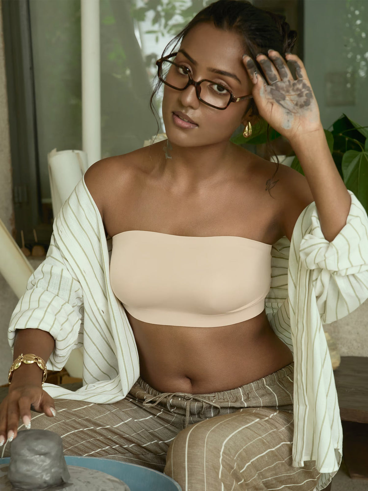 Bandeau - No Slip Non-Padded Wireless Seamless Tube Bra.