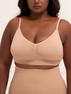 All Day Push Up Bra - Lightly Padded Full Coverage Wireless Bra with Adjustable Straps