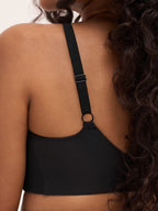 Crossover Bralette - Non-Padded Seamless Balconette Bra with V-Neck Design