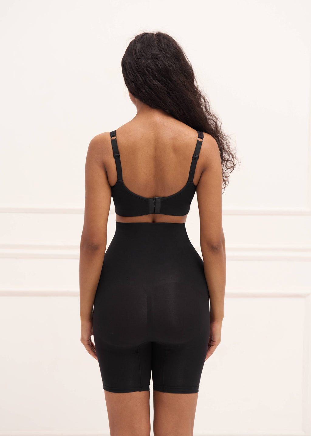 High Waist Tummy Tucker Shorts - Black