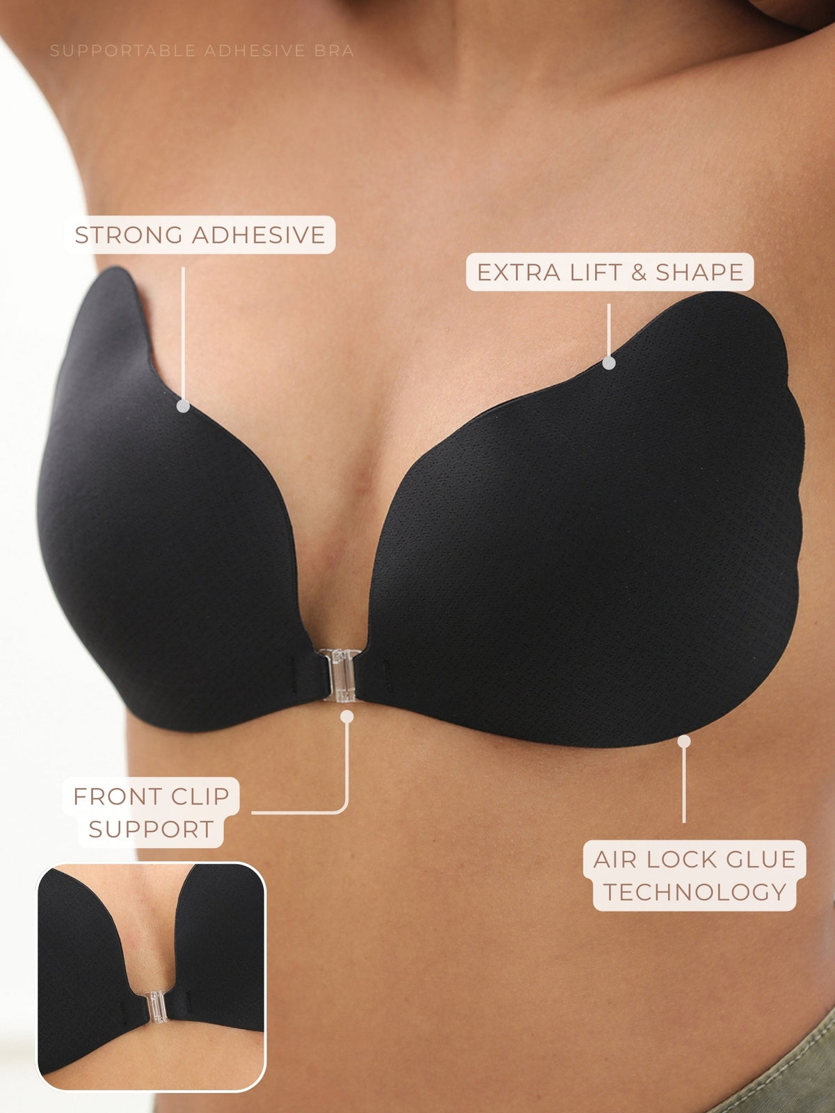 Supportable Adhesive Bra