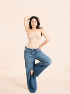 Strapless Butt Lifting Bodysuit - Beige