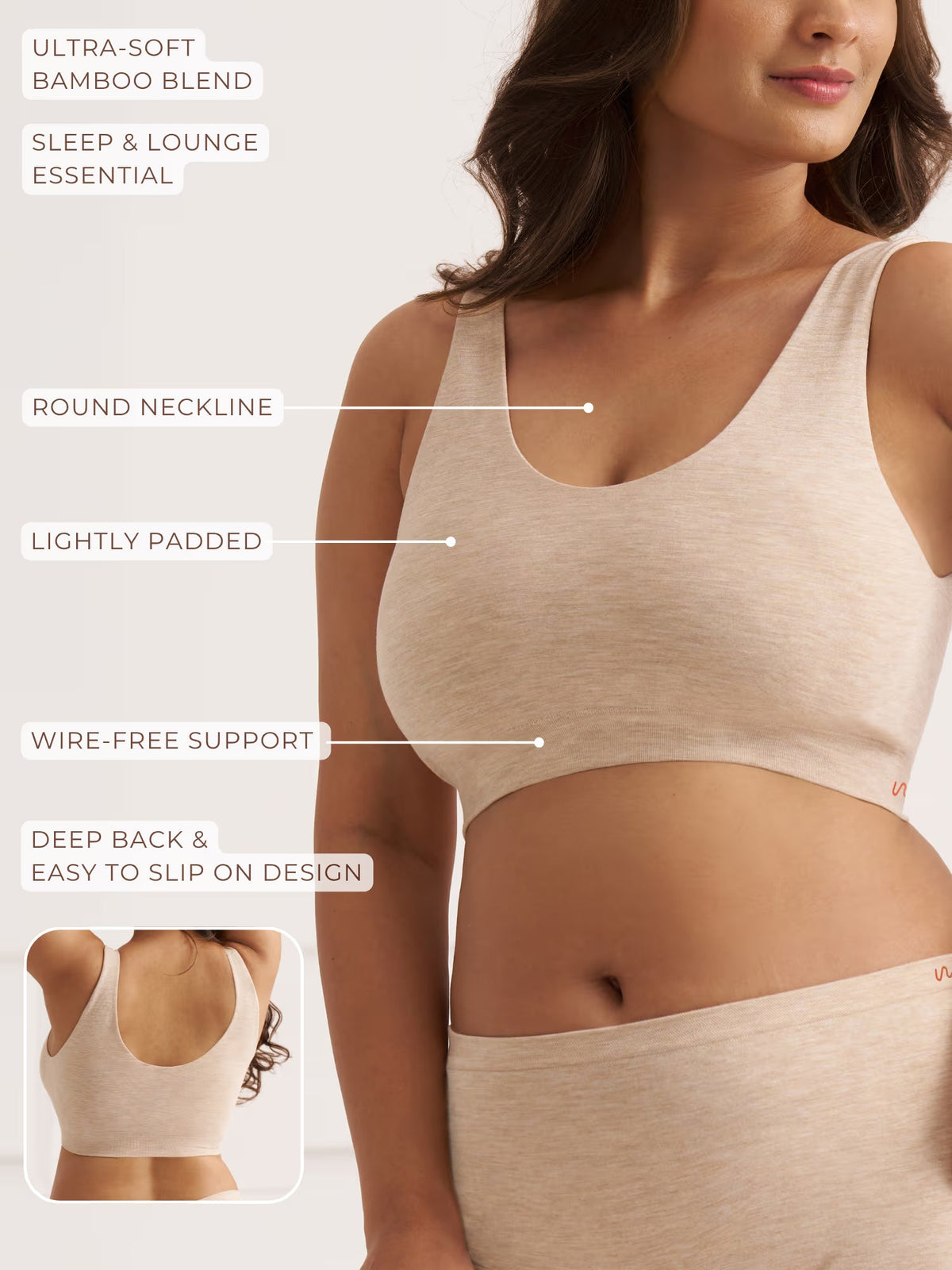 All Day comfort Bamboo Slip On Bra
