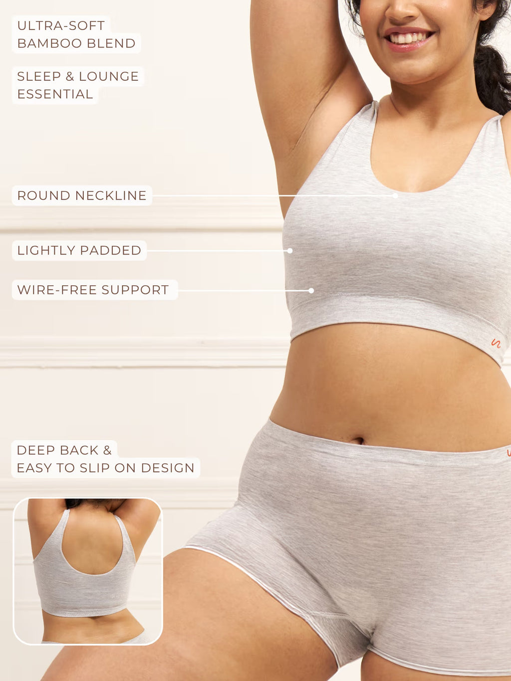All Day comfort Bamboo Slip On Bra